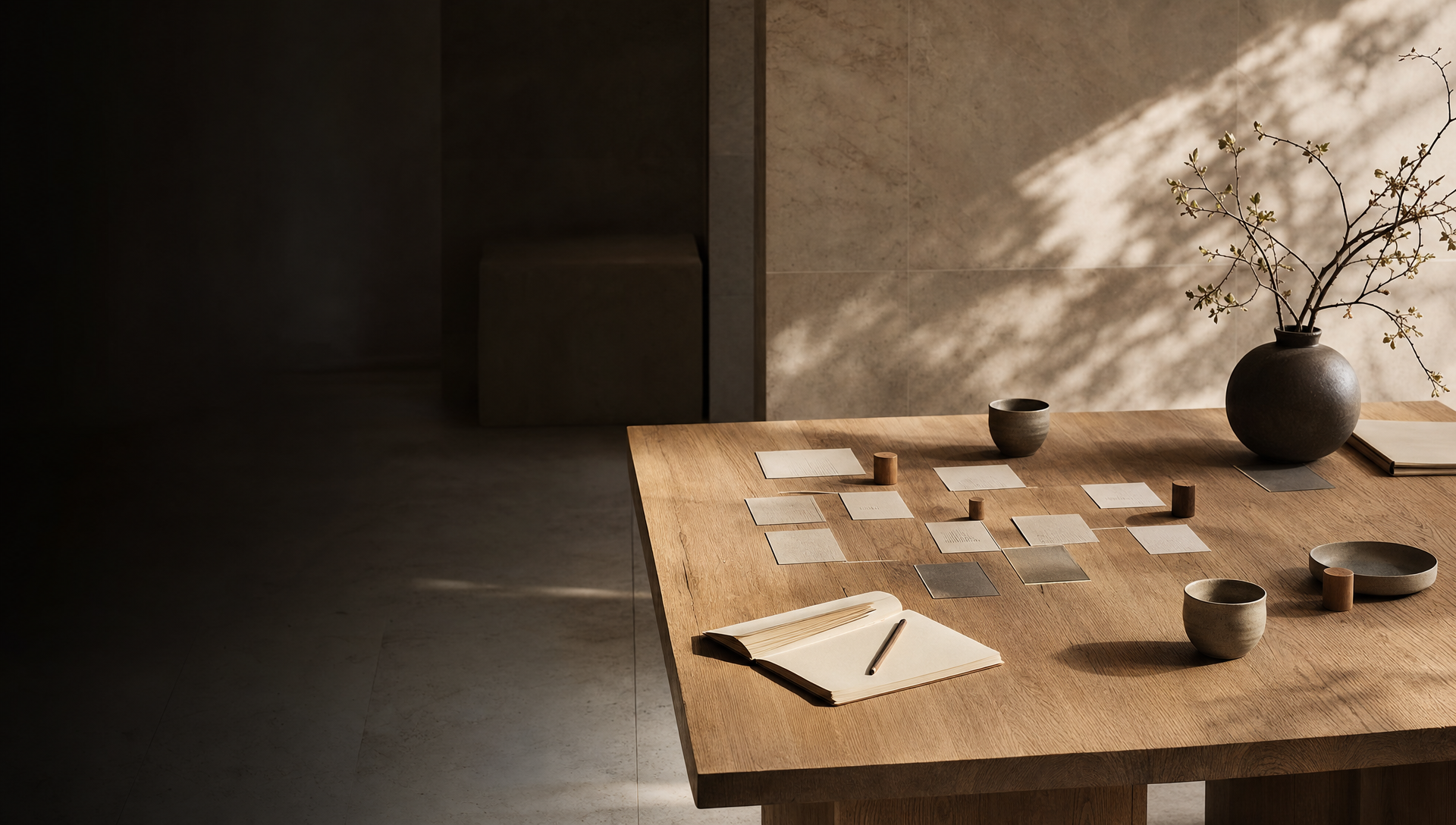 Calm executive case study table with structured diagnostic cards